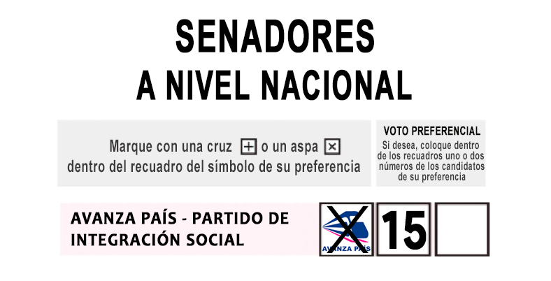 marca y vota por senador nacional